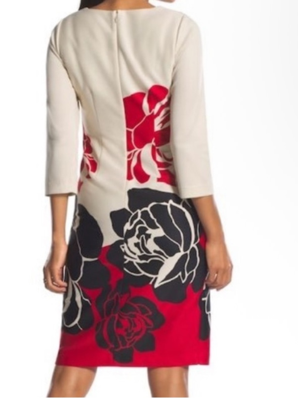 Chico's Long-Sleeve Floral Sheath Dress - Picture 2 of 4